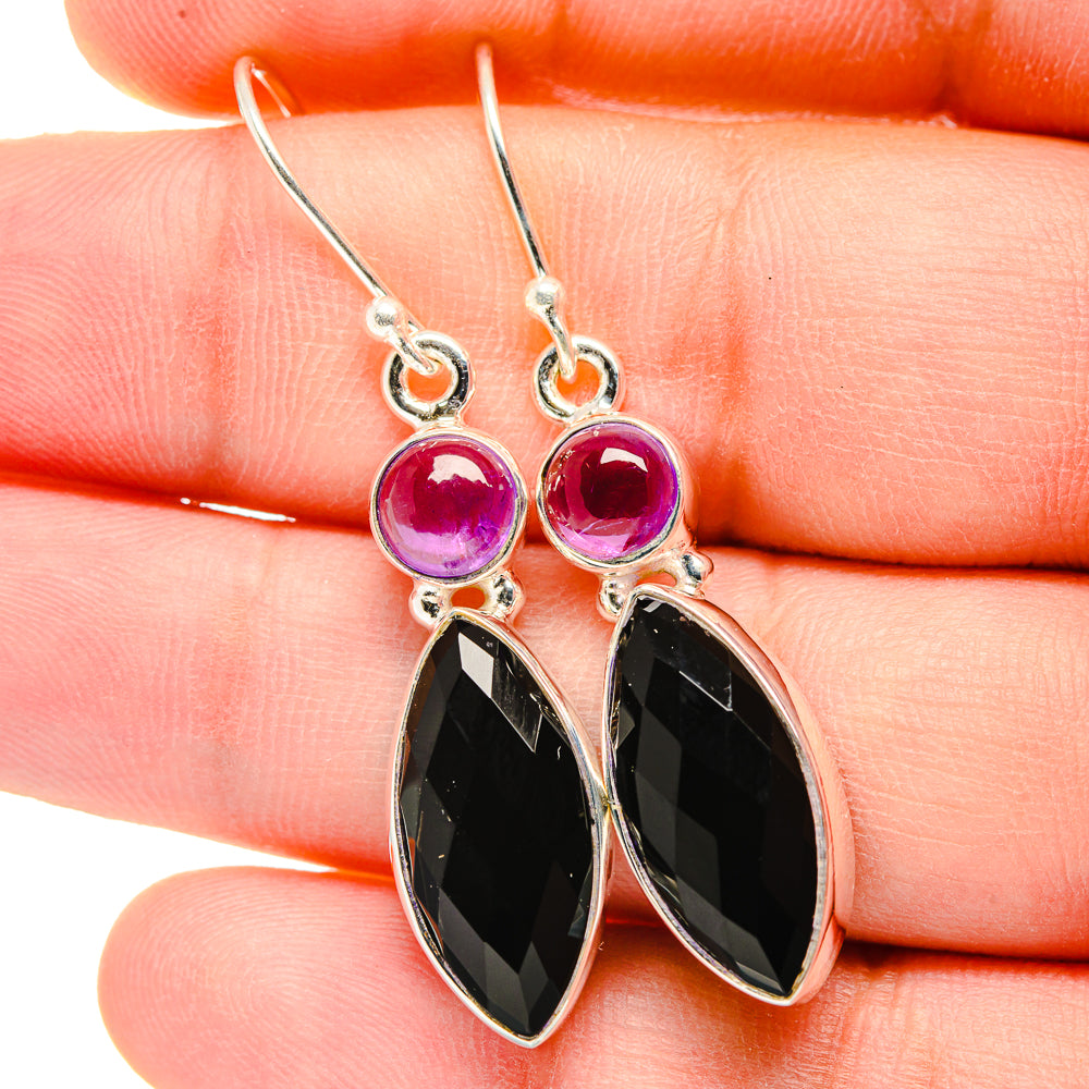 Black Onyx Earrings handcrafted by Anasilvercos - EARR422285
