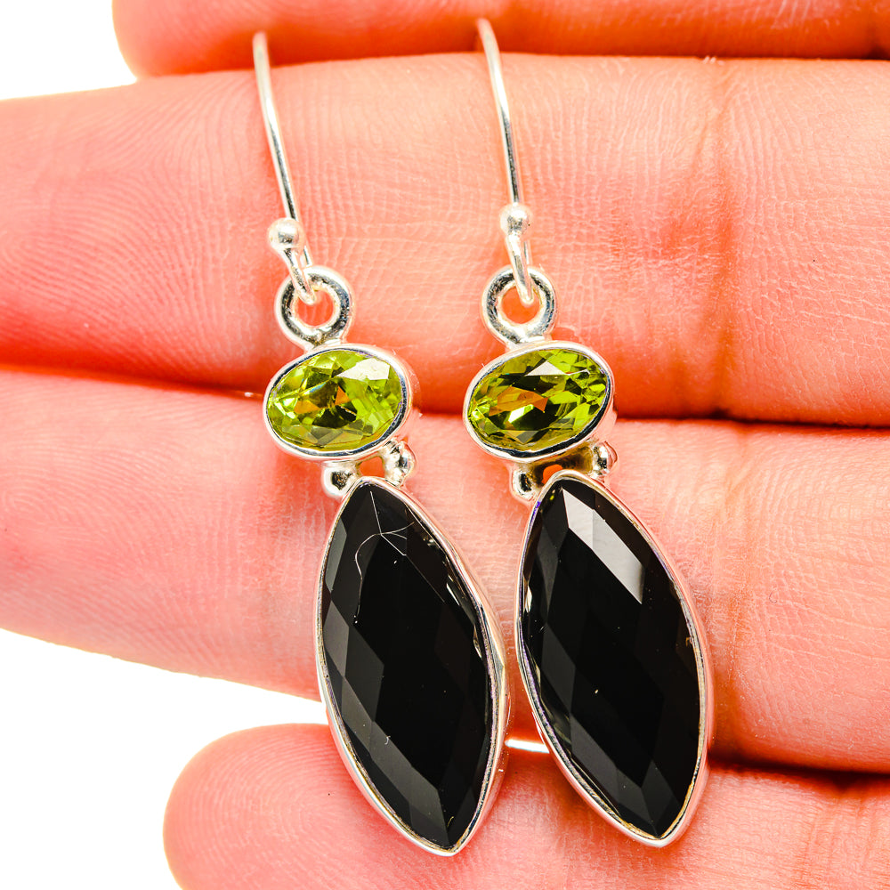 Black Onyx Earrings handcrafted by Anasilvercos - EARR422292