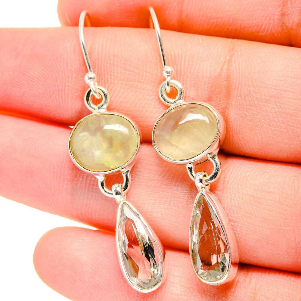 Prehnite Earrings handcrafted by Anasilvercos - EARR422298