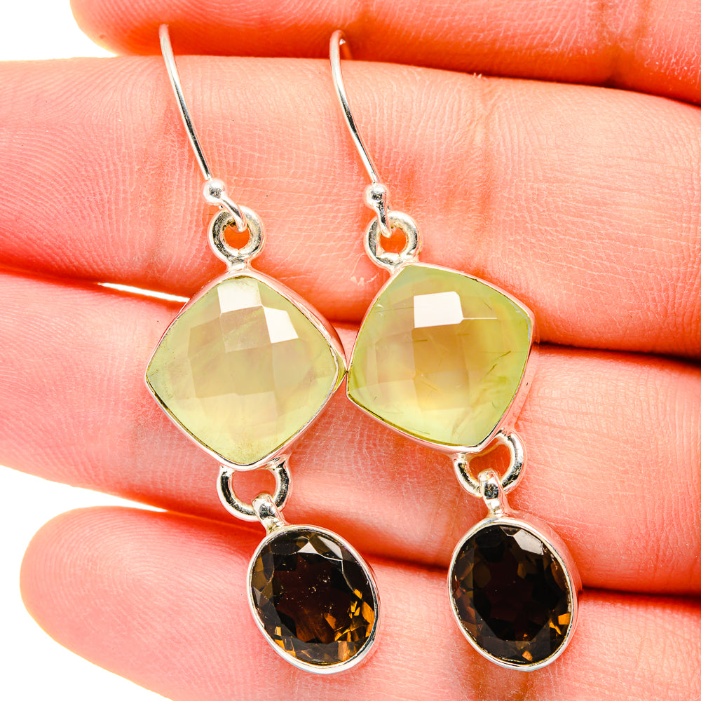 Prehnite Earrings handcrafted by Anasilvercos - EARR422304
