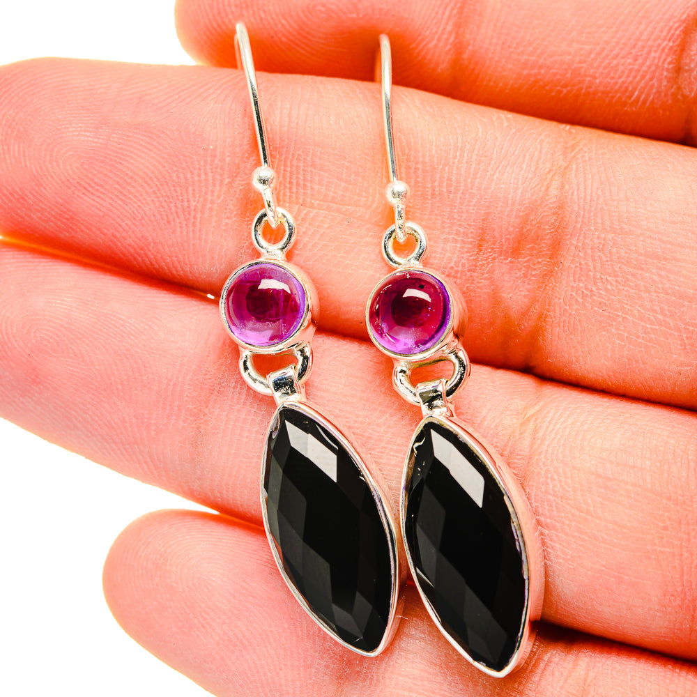 Black Onyx Earrings handcrafted by Anasilvercos - EARR422305
