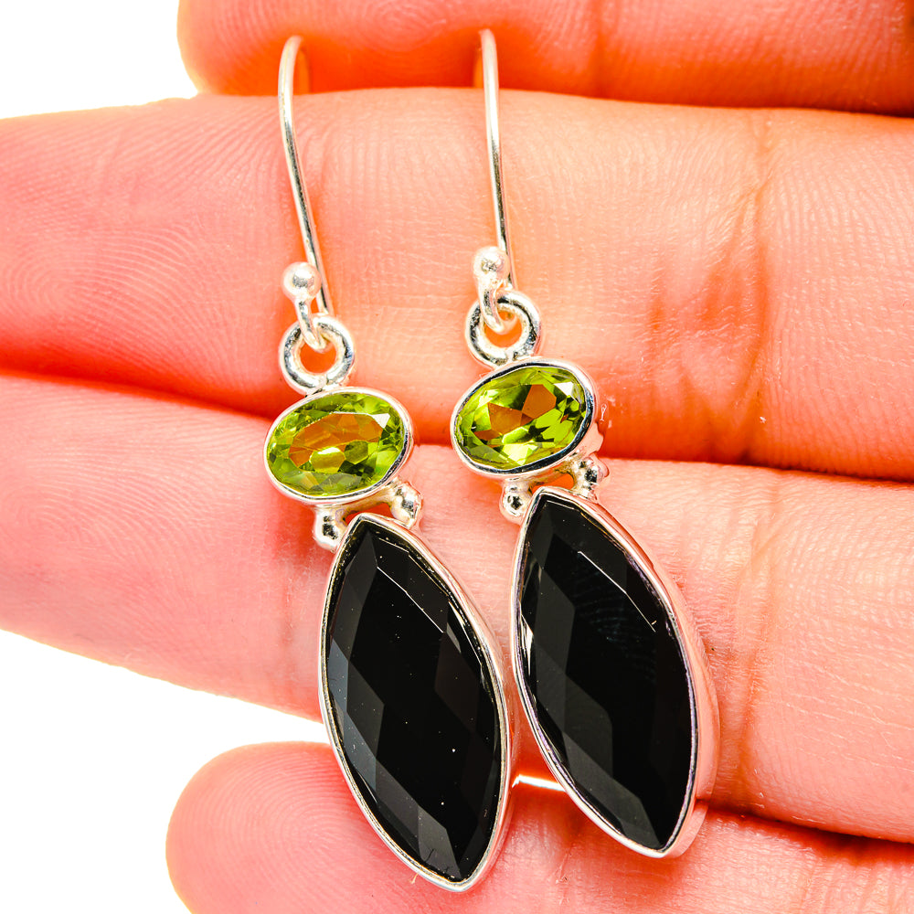 Black Onyx Earrings handcrafted by Anasilvercos - EARR422321