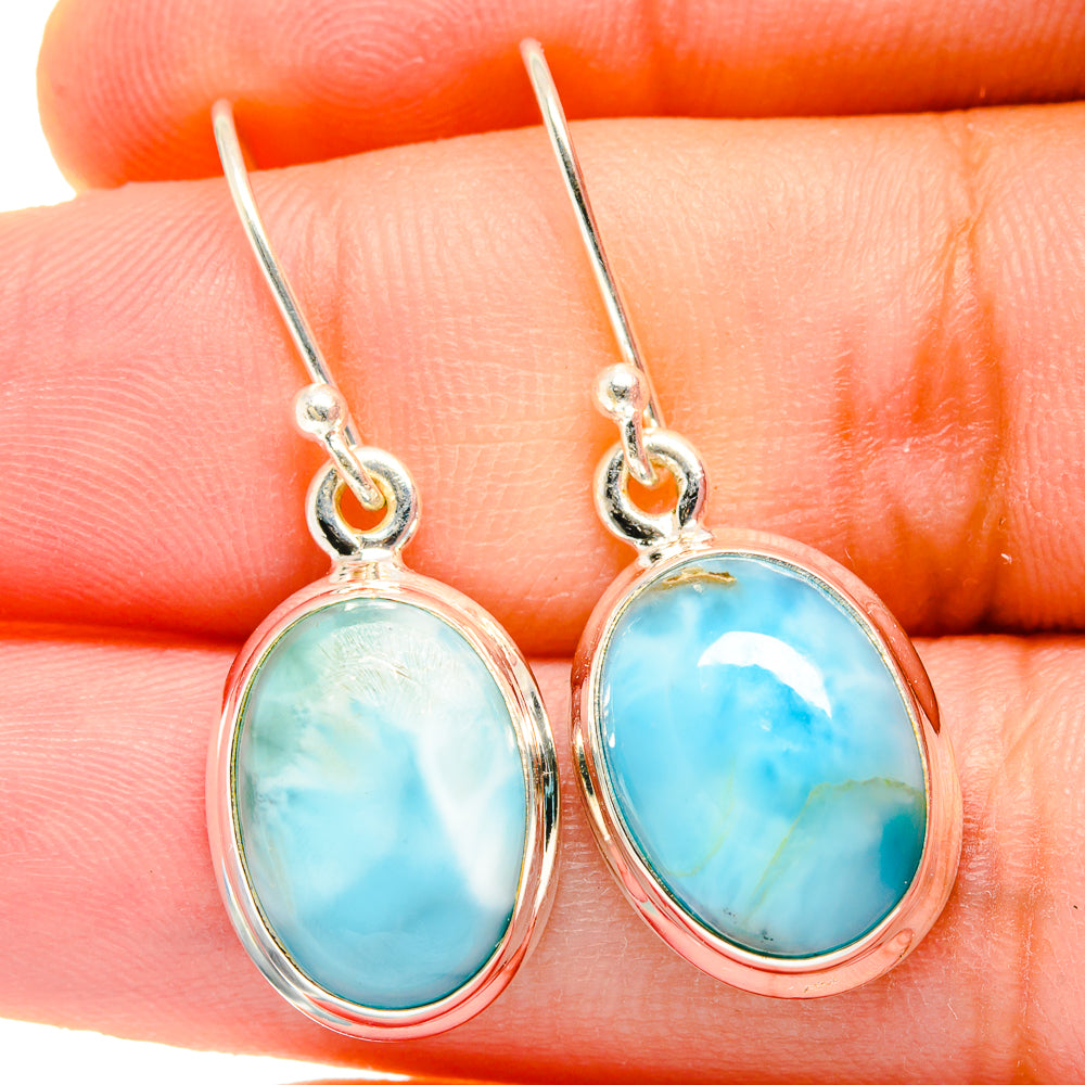 Larimar Earrings handcrafted by Anasilvercos - EARR422327