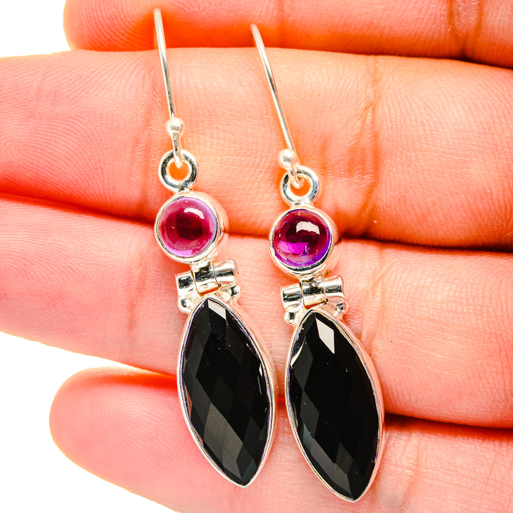Black Onyx Earrings handcrafted by Anasilvercos - EARR422328