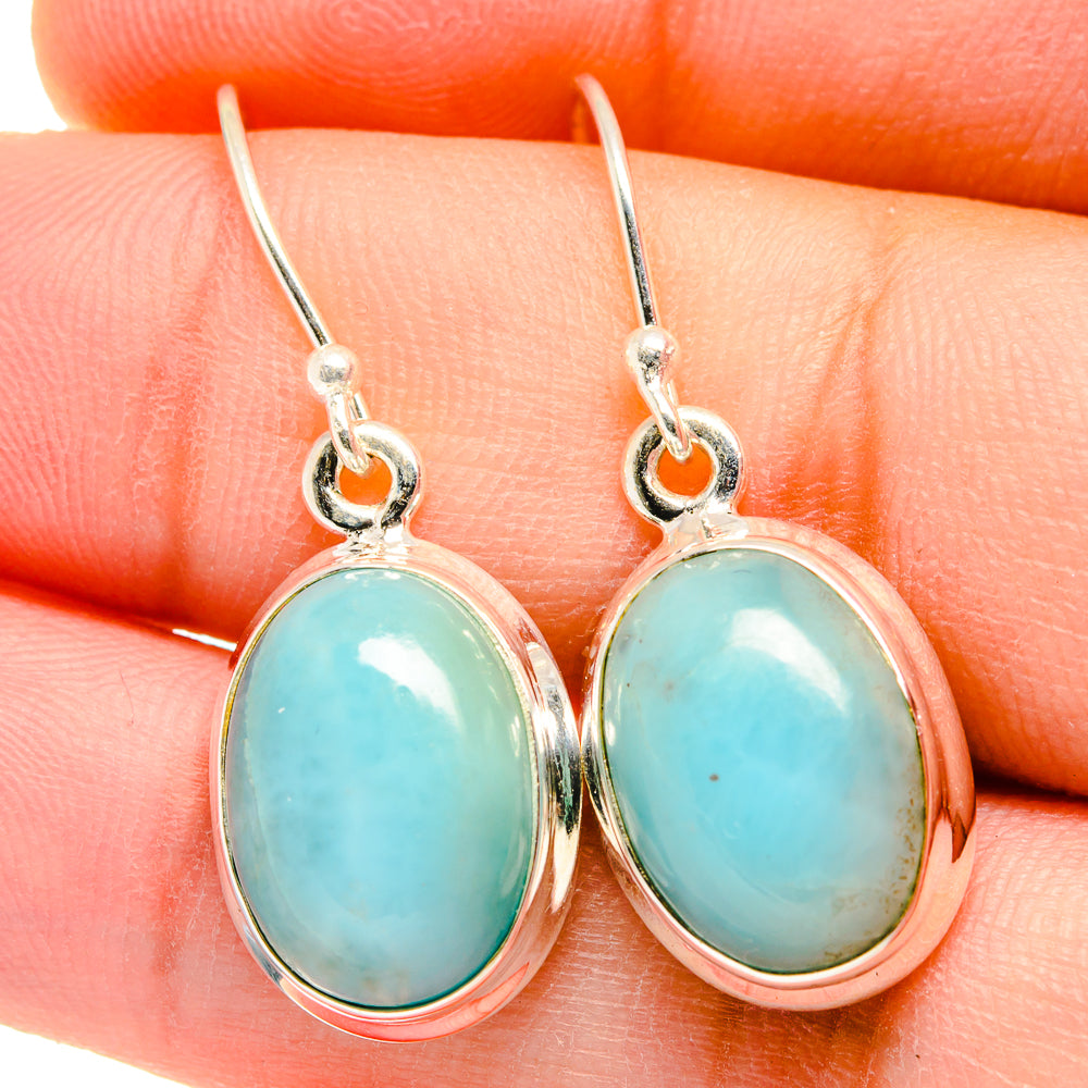 Larimar Earrings handcrafted by Anasilvercos - EARR422336