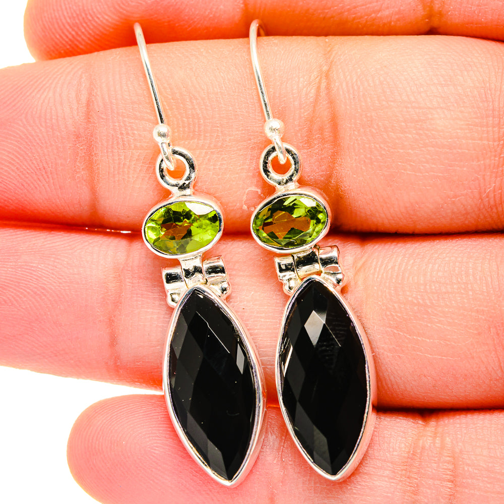 Black Onyx Earrings handcrafted by Anasilvercos - EARR422344
