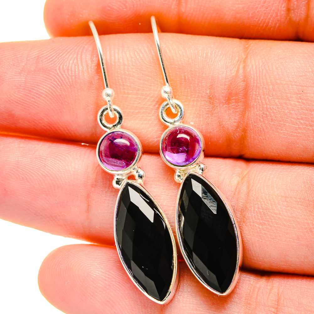 Black Onyx Earrings handcrafted by Anasilvercos - EARR422349