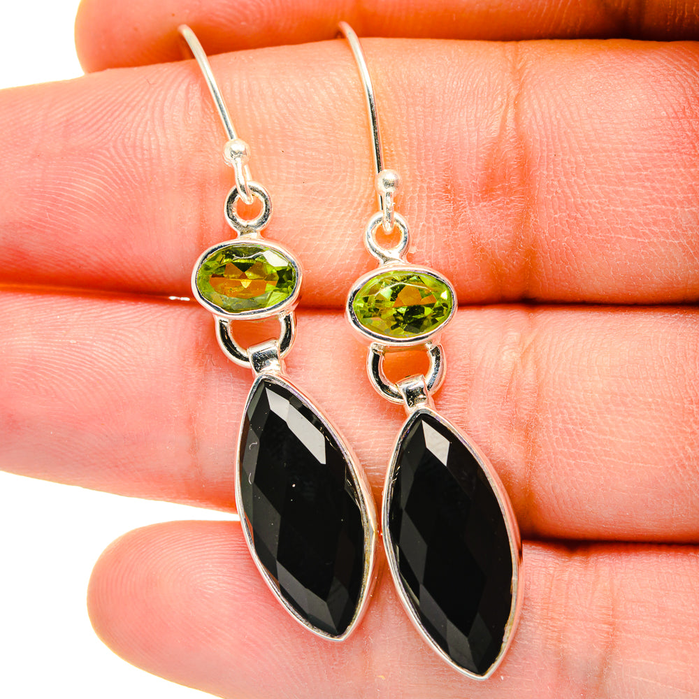 Black Onyx Earrings handcrafted by Anasilvercos - EARR422367