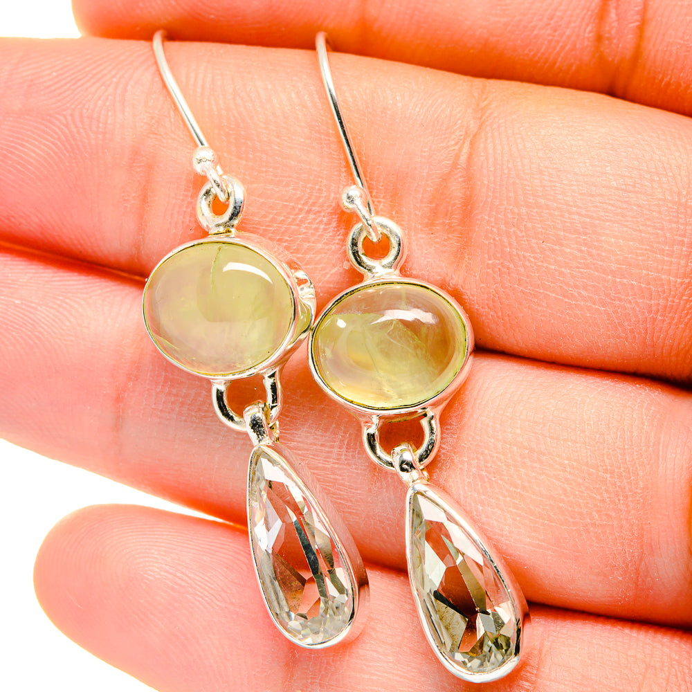 Prehnite Earrings handcrafted by Anasilvercos - EARR422374