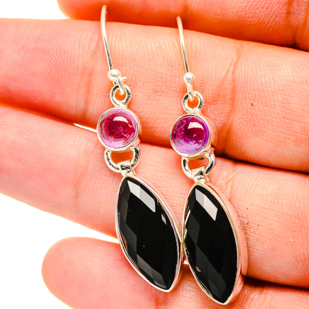 Black Onyx Earrings handcrafted by Anasilvercos - EARR422379