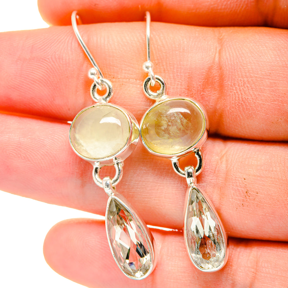 Prehnite Earrings handcrafted by Anasilvercos - EARR422387