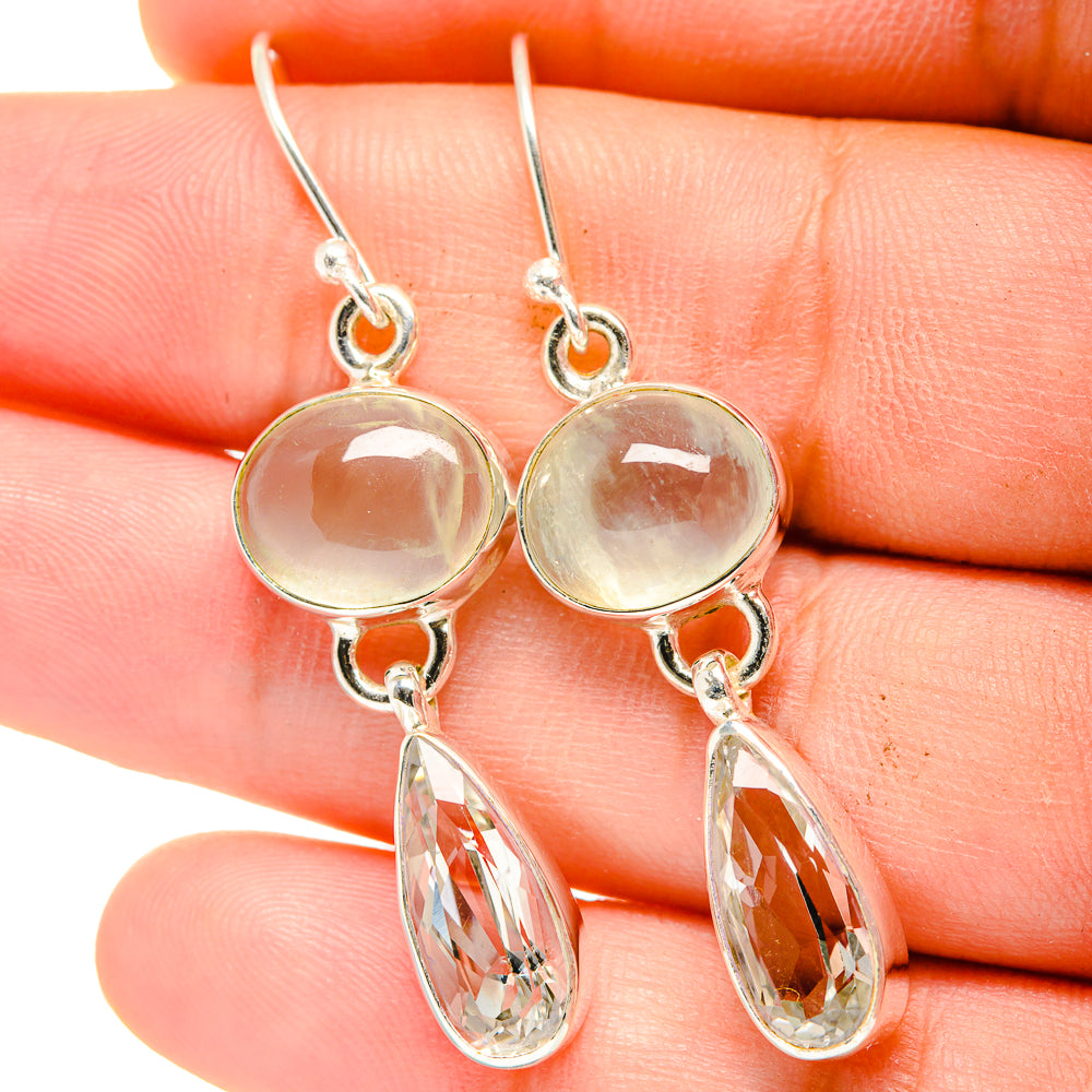 Prehnite Earrings handcrafted by Anasilvercos - EARR422391