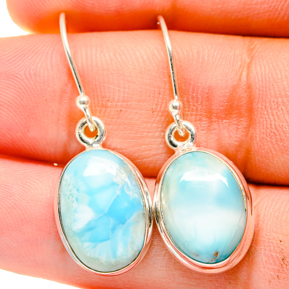 Larimar Earrings handcrafted by Anasilvercos - EARR422398