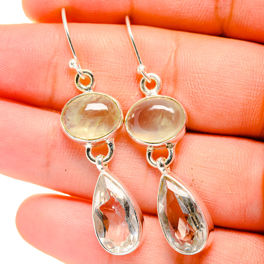 Prehnite Earrings handcrafted by Anasilvercos - EARR422406