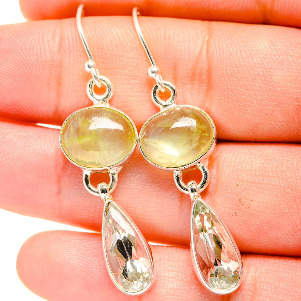 Prehnite Earrings handcrafted by Anasilvercos - EARR422409