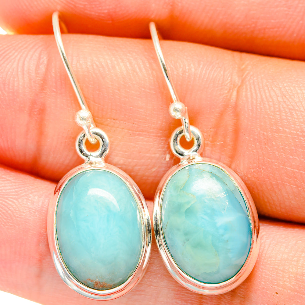 Larimar Earrings handcrafted by Anasilvercos - EARR422414
