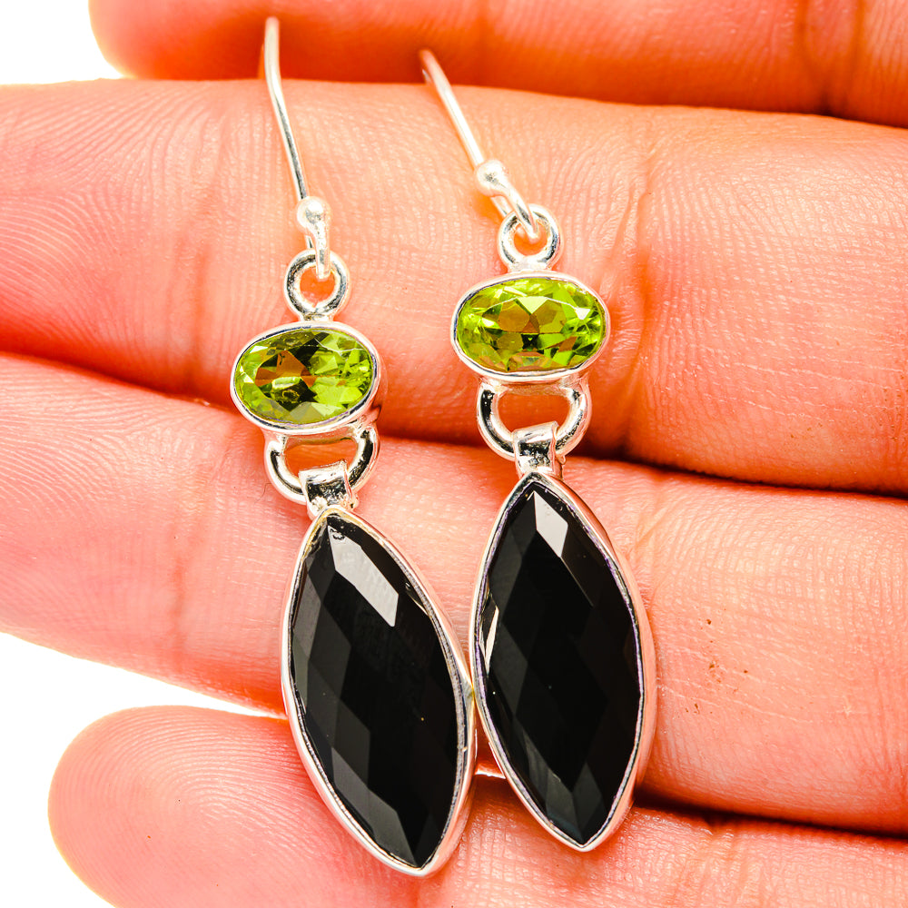 Black Onyx Earrings handcrafted by Anasilvercos - EARR422420