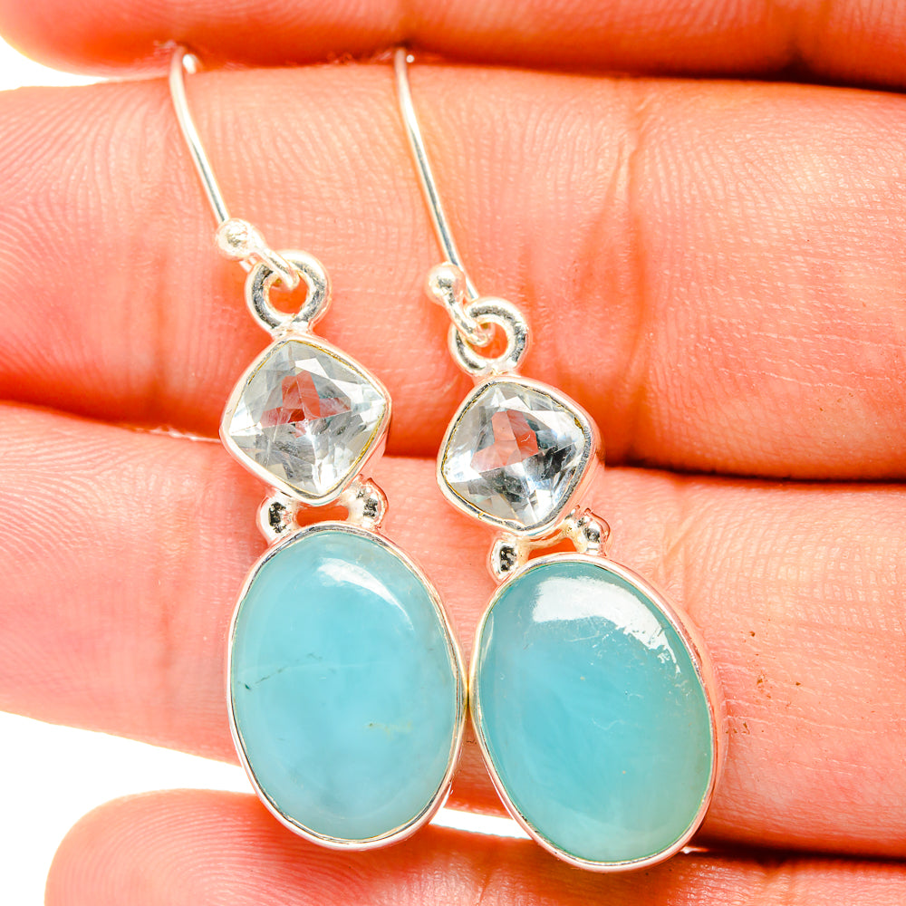 Larimar Earrings handcrafted by Anasilvercos - EARR422422