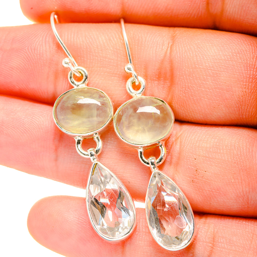 Prehnite Earrings handcrafted by Anasilvercos - EARR422423