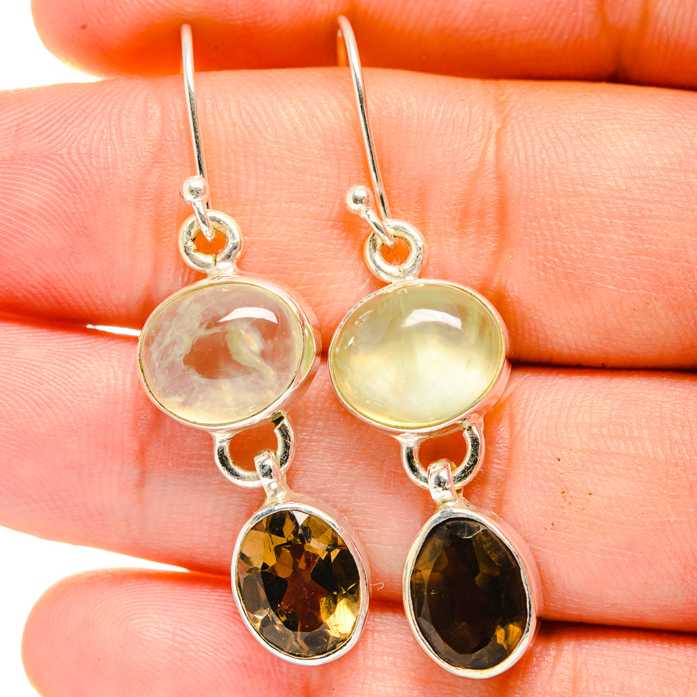 Prehnite Earrings handcrafted by Anasilvercos - EARR422425