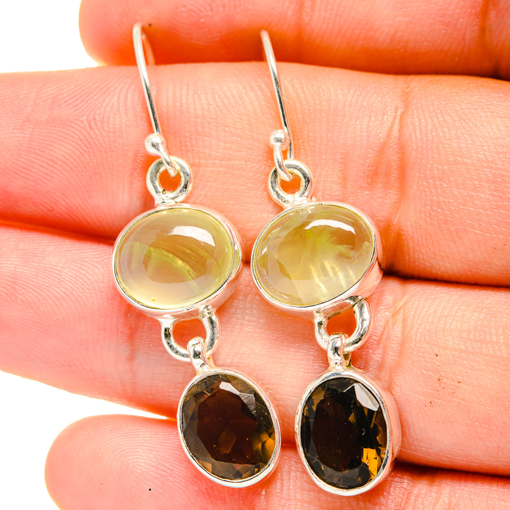 Prehnite Earrings handcrafted by Anasilvercos - EARR422433