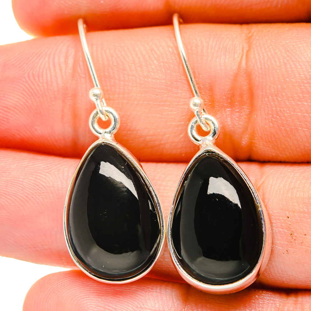 Black Onyx Earrings handcrafted by Anasilvercos - EARR422434