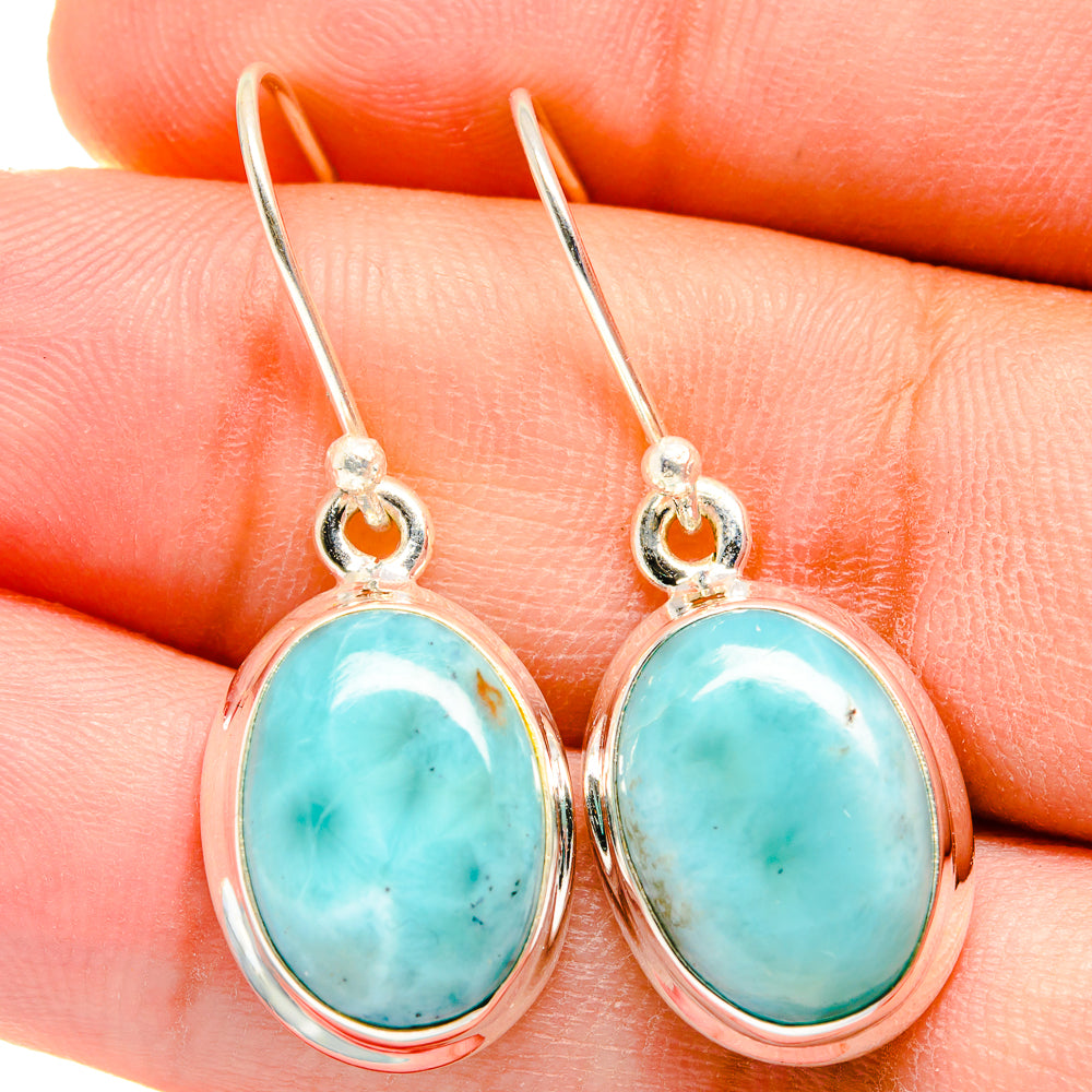Larimar Earrings handcrafted by Anasilvercos - EARR422442