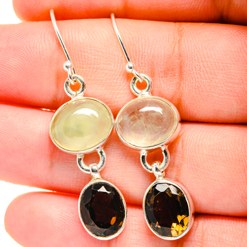 Prehnite Earrings handcrafted by Anasilvercos - EARR422453