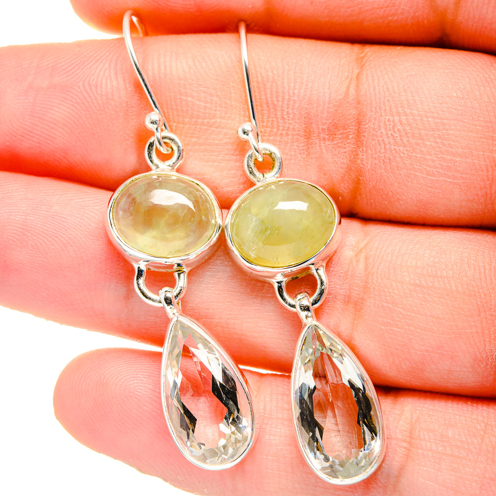 Prehnite Earrings handcrafted by Anasilvercos - EARR422454