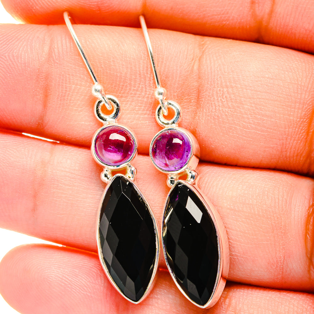 Black Onyx Earrings handcrafted by Anasilvercos - EARR422456