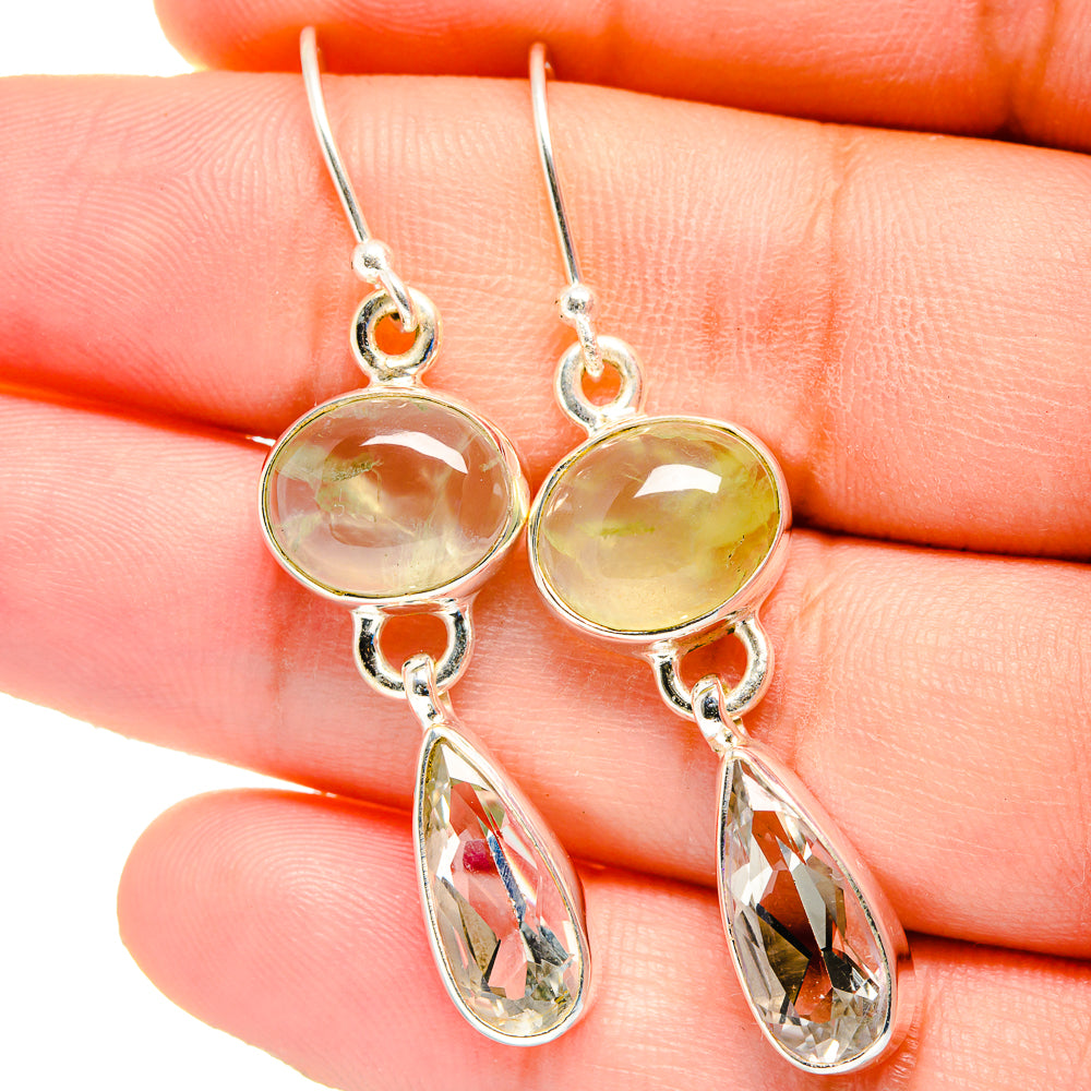 Prehnite Earrings handcrafted by Anasilvercos - EARR422457