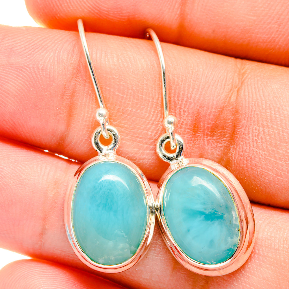 Larimar Earrings handcrafted by Anasilvercos - EARR422458