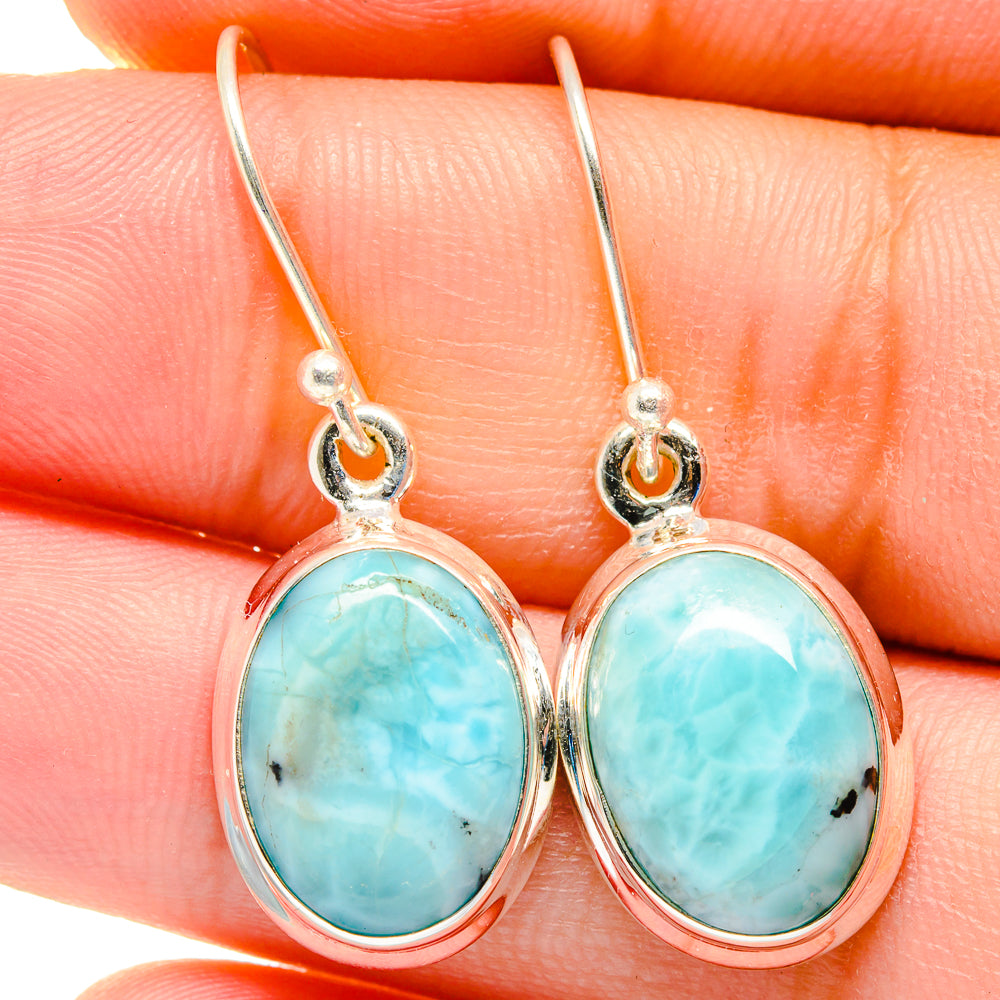 Larimar Earrings handcrafted by Anasilvercos - EARR422478