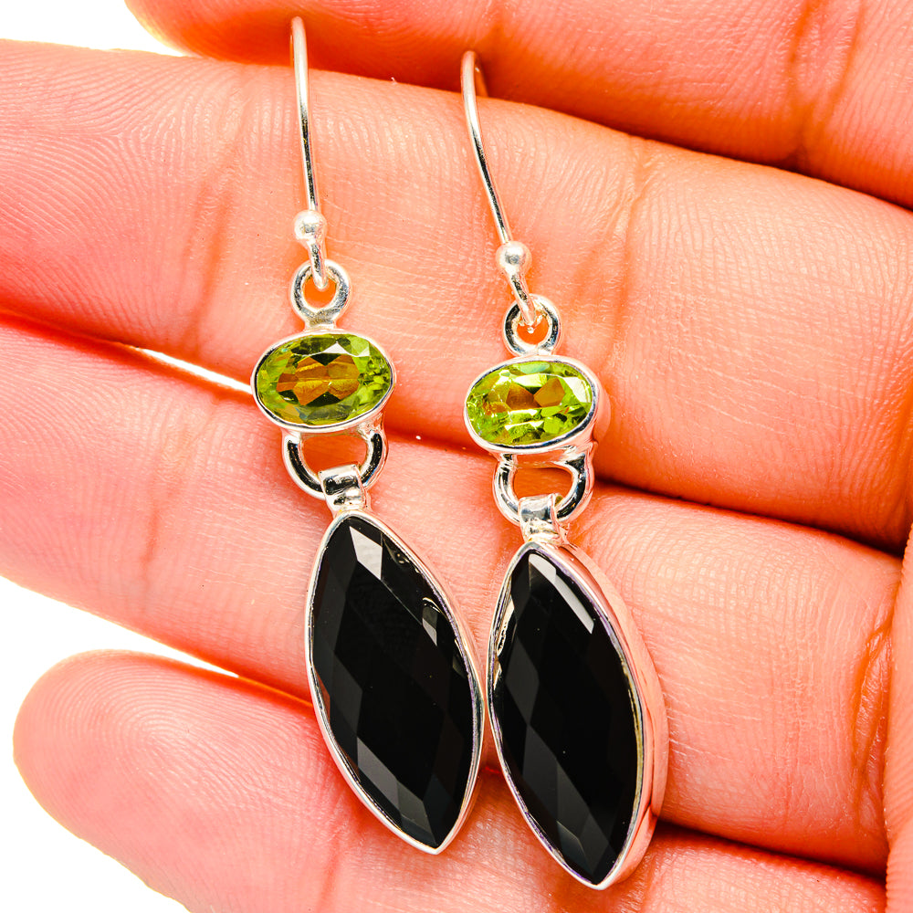 Black Onyx Earrings handcrafted by Anasilvercos - EARR422479