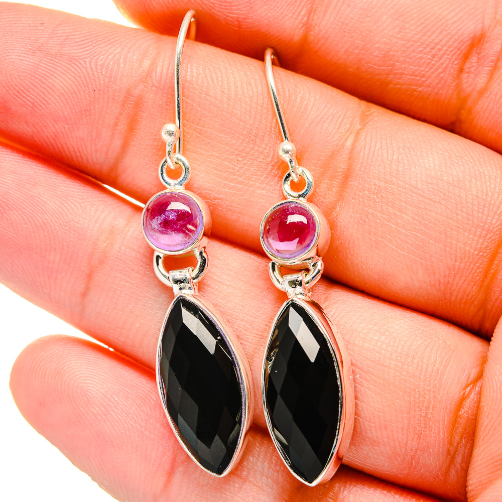 Black Onyx Earrings handcrafted by Anasilvercos - EARR422493