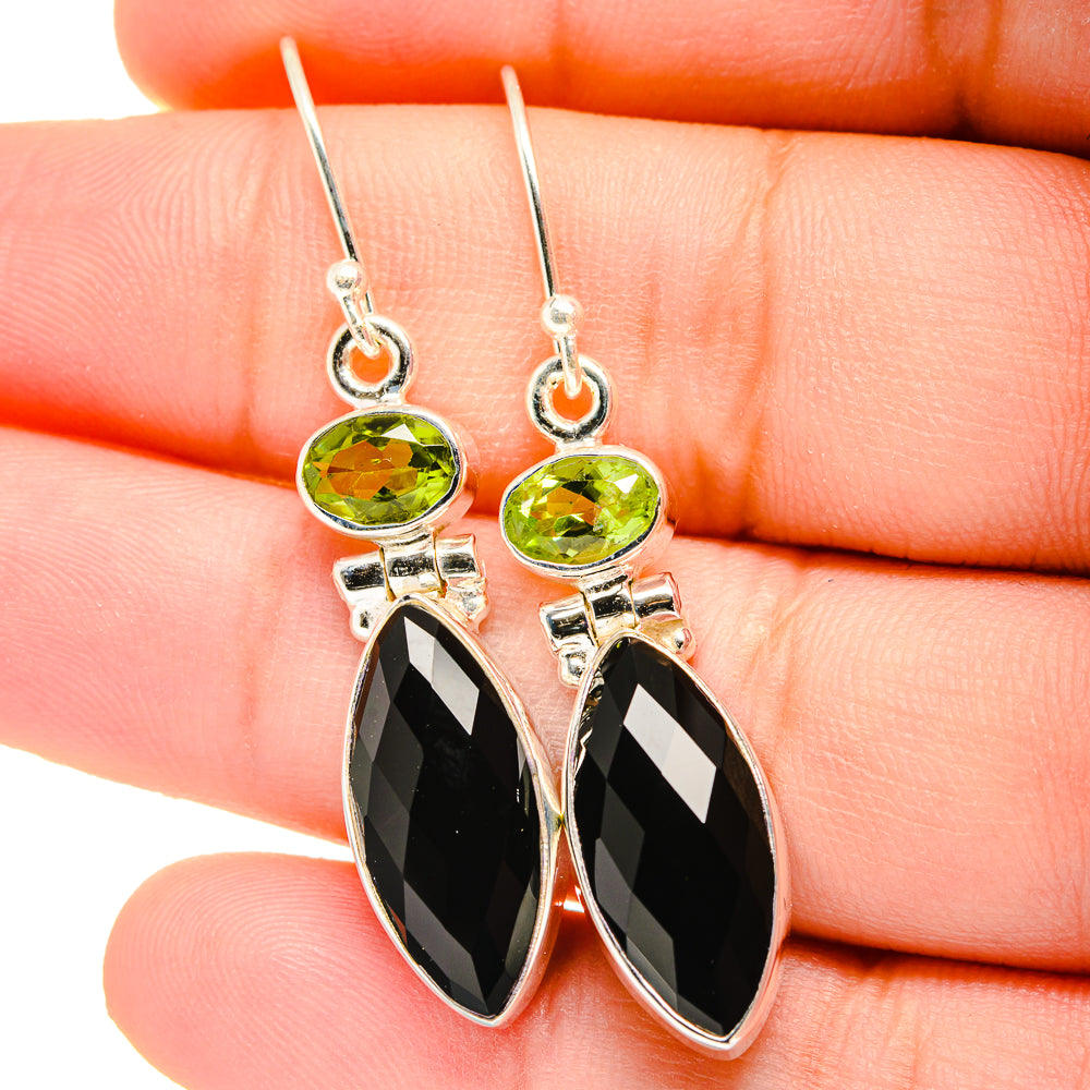 Black Onyx Earrings handcrafted by Anasilvercos - EARR422501