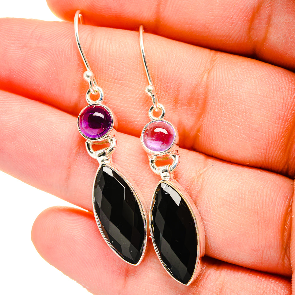 Black Onyx Earrings handcrafted by Anasilvercos - EARR422511