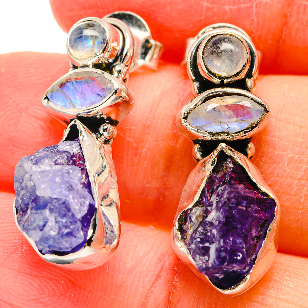 Tanzanite Earrings handcrafted by Anasilvercos - EARR422515
