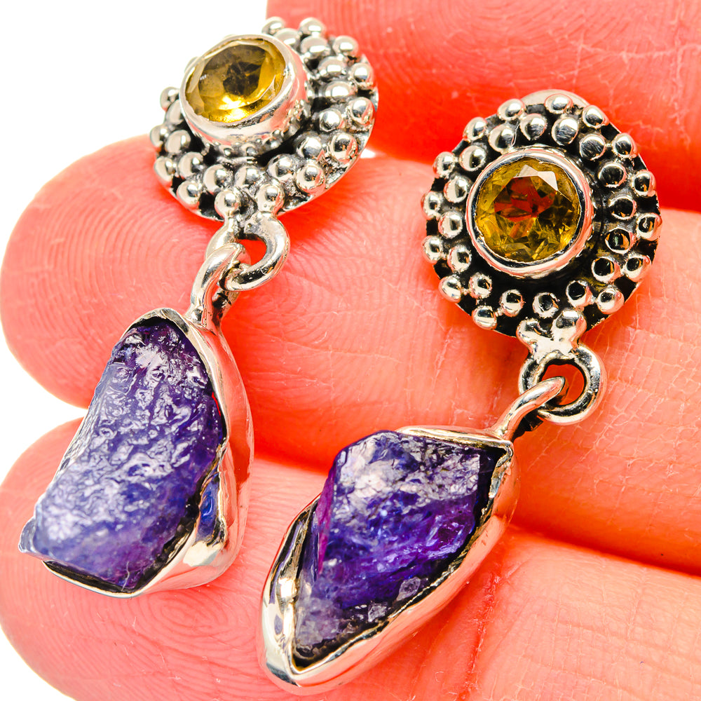 Tanzanite Earrings handcrafted by Anasilvercos - EARR422517