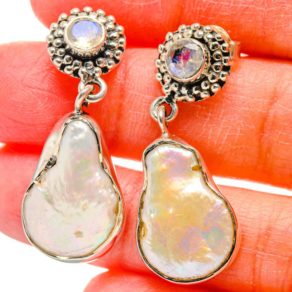 Mother Of Pearl Earrings handcrafted by Anasilvercos - EARR422521