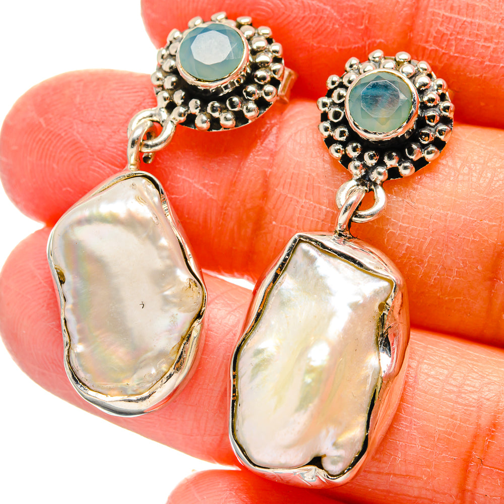 Mother Of Pearl Earrings handcrafted by Anasilvercos - EARR422522