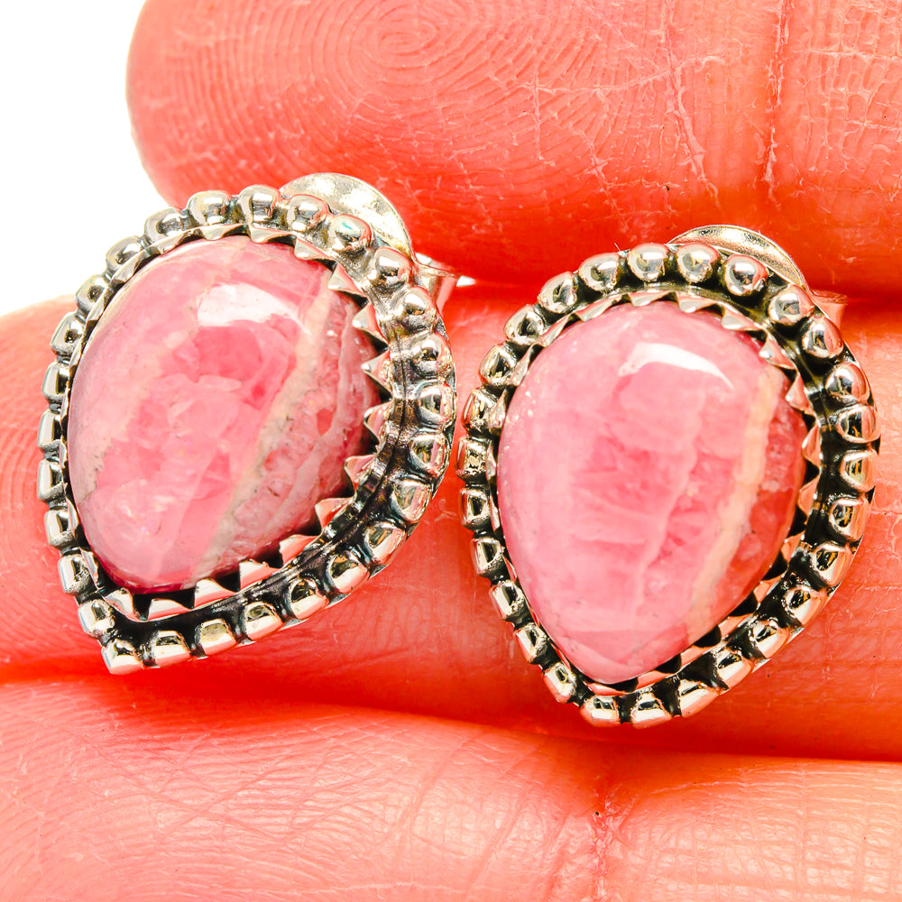 Rhodochrosite Earrings handcrafted by Anasilvercos - EARR422543