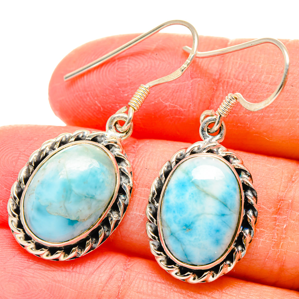 Larimar Earrings handcrafted by Anasilvercos - EARR422544