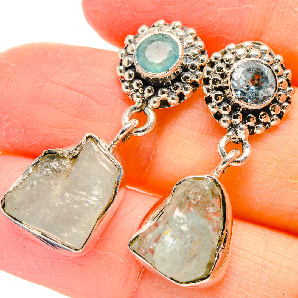 Aquamarine Earrings handcrafted by Anasilvercos - EARR422554