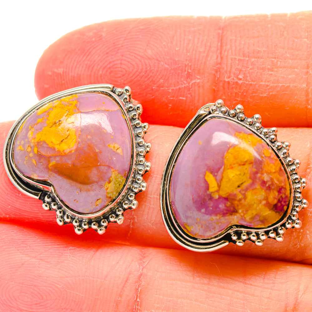Phosphosiderite Earrings handcrafted by Anasilvercos - EARR422557