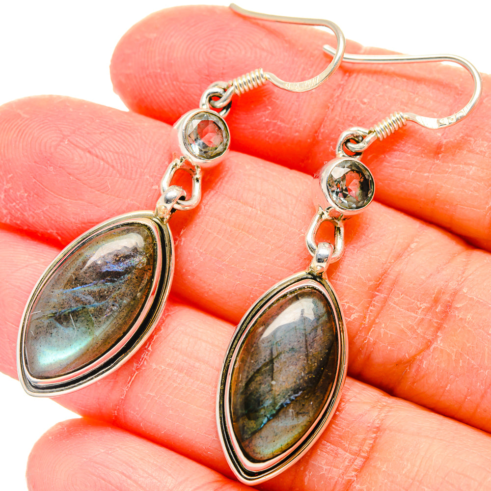 Labradorite Earrings handcrafted by Anasilvercos - EARR422558