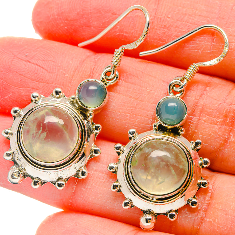 Rainbow Moonstone Earrings handcrafted by Anasilvercos - EARR422559