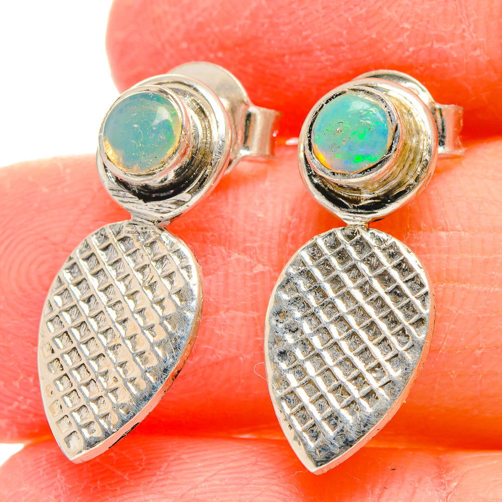 Ethiopian Opal Earrings handcrafted by Anasilvercos - EARR422561