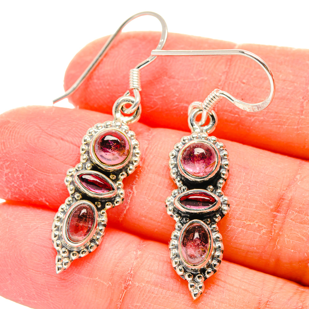 Pink Tourmaline Earrings handcrafted by Anasilvercos - EARR422568