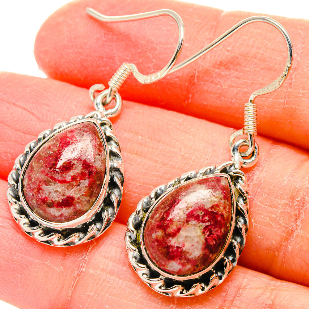 Thulite Earrings handcrafted by Anasilvercos - EARR422581